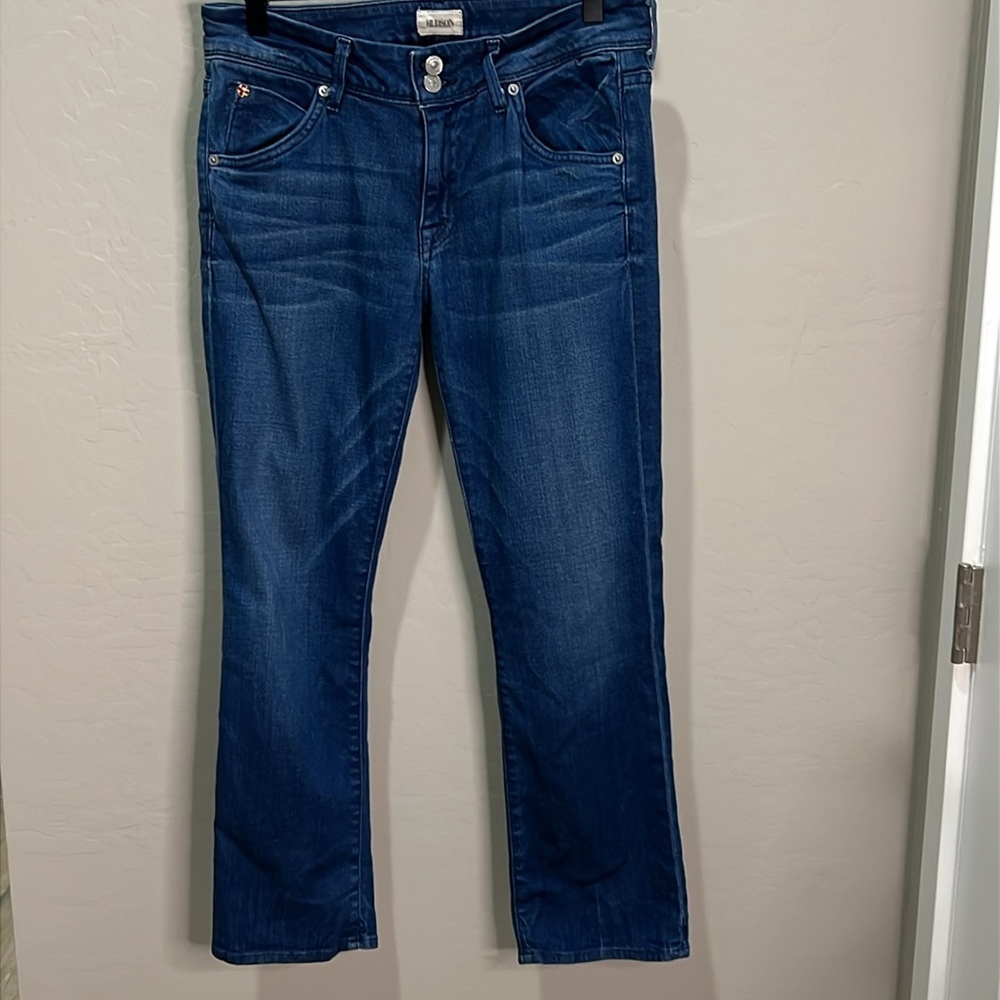 Hudson Jeans Crop Midrise Beth Baby Blue Stretchy Y2K Vintage Ankle Slim Skinny
